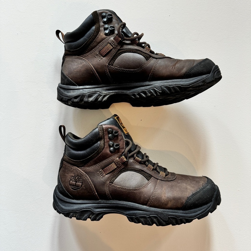 Timberland - Men's Mt Major Leather Mid Hikers in Brown - Picture 3 of 9